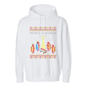 Merry Glizzmas Tacky Christmas  Garment-Dyed Fleece Hoodie