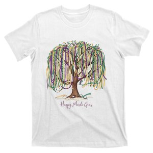 Mardi Gras Tree Beads New Orleans 2025 Festival Bead Tree T-Shirt