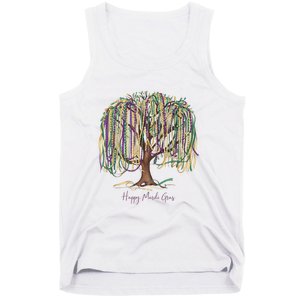 Mardi Gras Tree Beads New Orleans 2025 Festival Bead Tree Tank Top