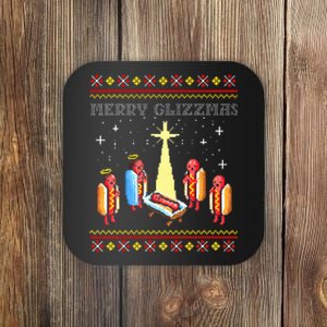 Merry Glizzmas Tacky Christmas  Coaster