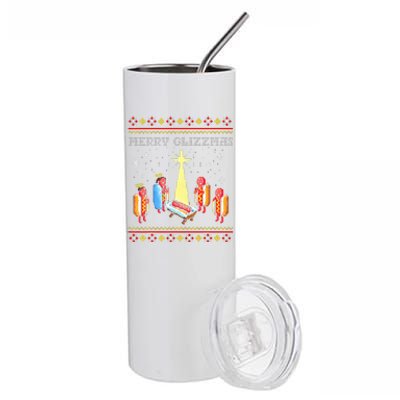 Merry Glizzmas Tacky Christmas  Stainless Steel Tumbler