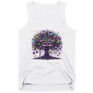 Mardi Gras Tree Beads New Orleans 2025 Festival Bead Tank Top