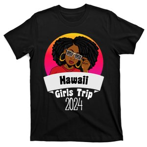 Melanin Girl Trip 2024 Hawaii African T-Shirt