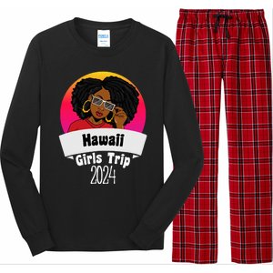 Melanin Girl Trip 2024 Hawaii African Long Sleeve Pajama Set