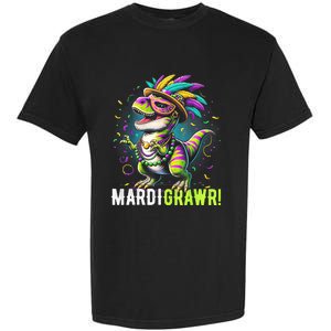 Mardi Gras T Rex Dinosaur Mardi Grawr Childrens Garment-Dyed Heavyweight T-Shirt