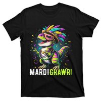 Mardi Gras T Rex Dinosaur Mardi Grawr Childrens T-Shirt