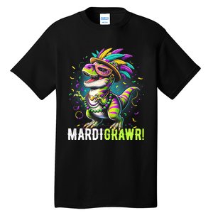 Mardi Gras T Rex Dinosaur Mardi Grawr Childrens Tall T-Shirt