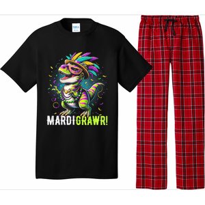 Mardi Gras T Rex Dinosaur Mardi Grawr Childrens Pajama Set