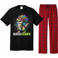 Mardi Gras T Rex Dinosaur Mardi Grawr Childrens Pajama Set