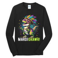 Mardi Gras T Rex Dinosaur Mardi Grawr Childrens Tall Long Sleeve T-Shirt