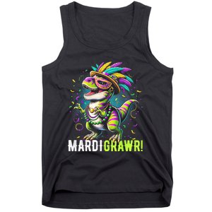 Mardi Gras T Rex Dinosaur Mardi Grawr Childrens Tank Top