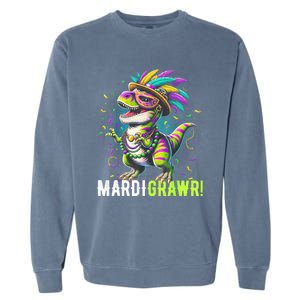 Mardi Gras T Rex Dinosaur Mardi Grawr Childrens Garment-Dyed Sweatshirt