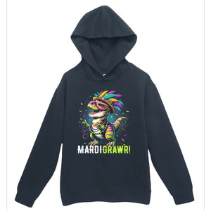 Mardi Gras T Rex Dinosaur Mardi Grawr Childrens Urban Pullover Hoodie