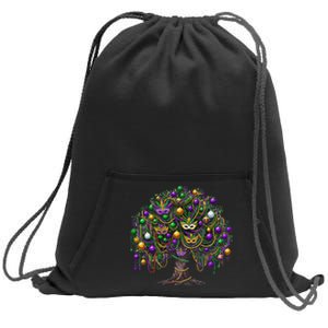 Mardi Gras Tree Beads New Orleans 2025 Festival Bead Tree Sweatshirt Cinch Pack Bag