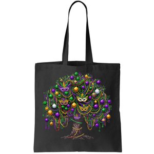 Mardi Gras Tree Beads New Orleans 2025 Festival Bead Tree Tote Bag