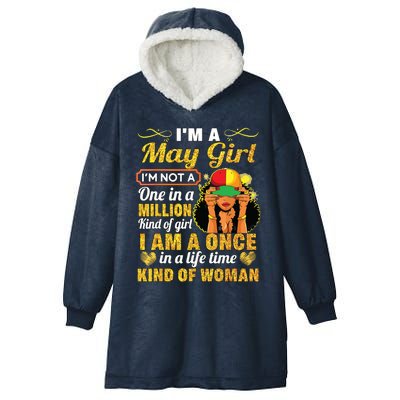 May Girl Taurus Birthday Gift Once In Lifetime Kinda Woman Hooded Wearable Blanket