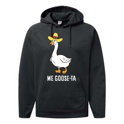 Me Goose Ta Mexican Funny Spanish Goose Pun Performance Fleece Hoodie