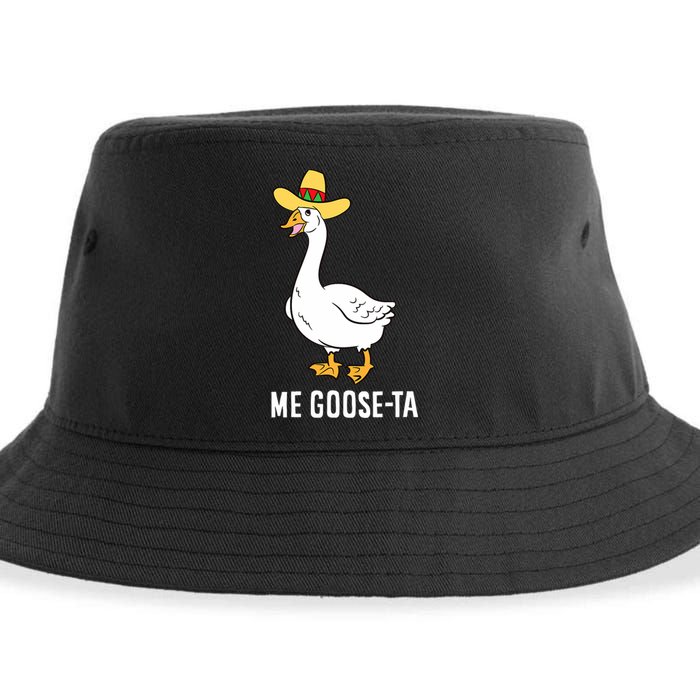 Me Goose Ta Mexican Funny Spanish Goose Pun Sustainable Bucket Hat