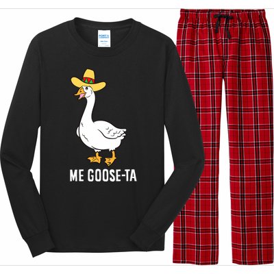 Me Goose Ta Mexican Funny Spanish Goose Pun Long Sleeve Pajama Set