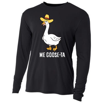 Me Goose Ta Mexican Funny Spanish Goose Pun Cooling Performance Long Sleeve Crew