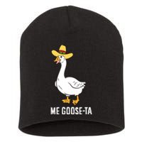 Me Goose Ta Mexican Funny Spanish Goose Pun Short Acrylic Beanie