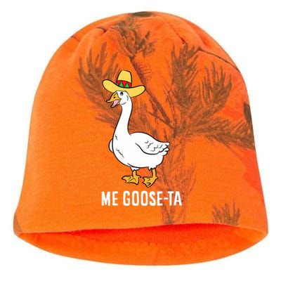 Me Goose Ta Mexican Funny Spanish Goose Pun Kati - Camo Knit Beanie