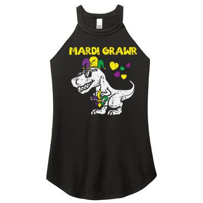 Mardi Grawr Trex Dino Cute funny festival Women’s Perfect Tri Rocker Tank