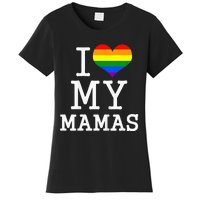 My Gay Two Moms Baby Clothes I Love My Mamas Mothers Day Women's T-Shirt