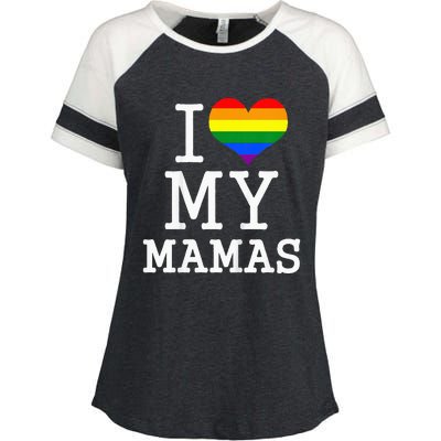 My Gay Two Moms Baby Clothes I Love My Mamas Mothers Day Enza Ladies Jersey Colorblock Tee