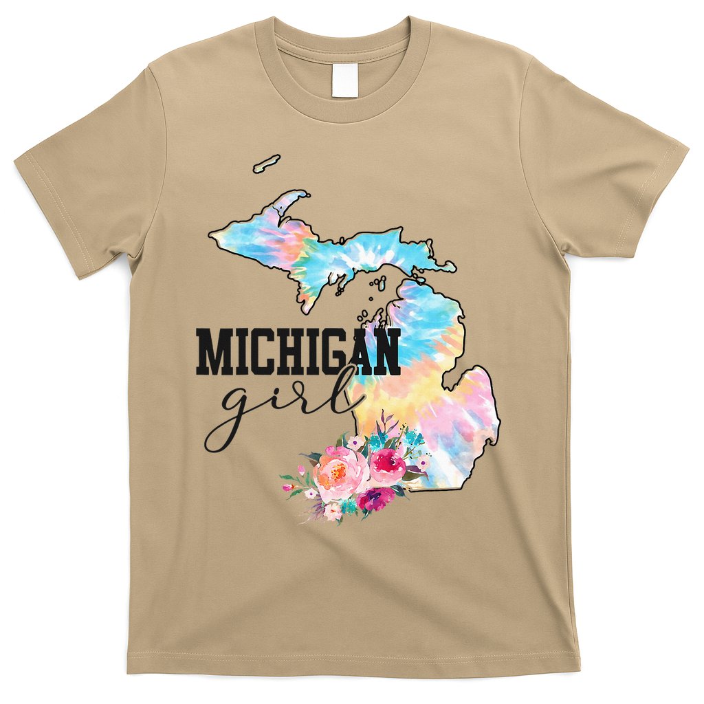 Michigan Girl Tie Dye State Michigan T-Shirt