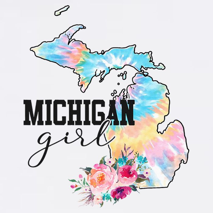 Michigan Girl Tie Dye State Michigan Sweatshirt