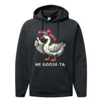 Me Goose Ta Mexican Funny Spanish Goose Pun Performance Fleece Hoodie