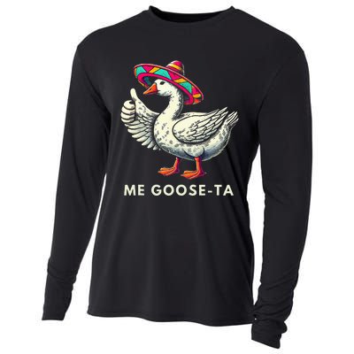 Me Goose Ta Mexican Funny Spanish Goose Pun Cooling Performance Long Sleeve Crew