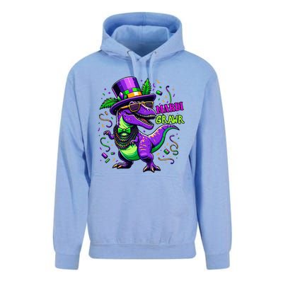 Mardi Grawr Trex Dino Costume Mardi Gras Unisex Surf Hoodie