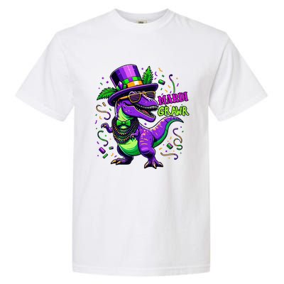 Mardi Grawr Trex Dino Costume Mardi Gras Garment-Dyed Heavyweight T-Shirt