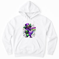 Mardi Grawr Trex Dino Costume Mardi Gras Hoodie