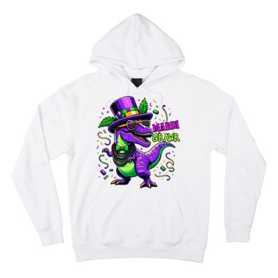 Mardi Grawr Trex Dino Costume Mardi Gras Hoodie