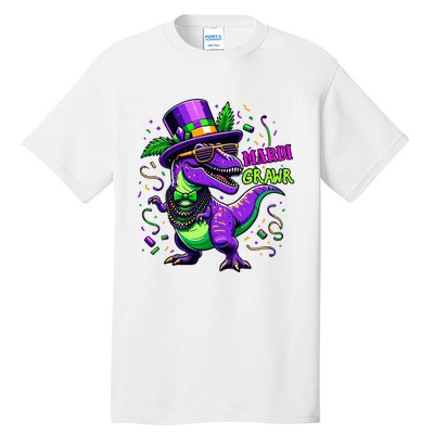 Mardi Grawr Trex Dino Costume Mardi Gras Tall T-Shirt