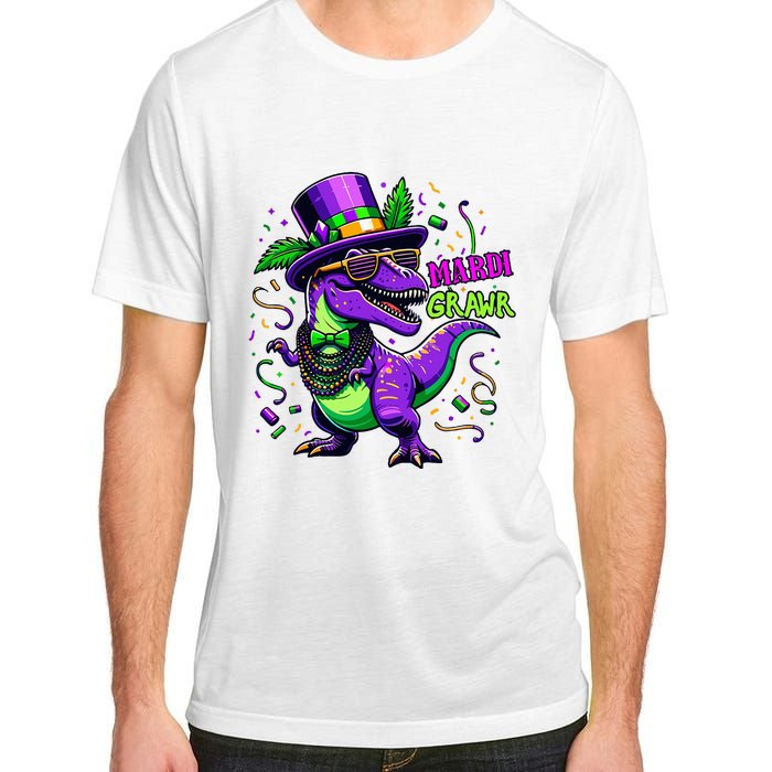 Mardi Grawr Trex Dino Costume Mardi Gras Adult ChromaSoft Performance T-Shirt