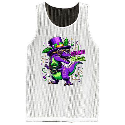 Mardi Grawr Trex Dino Costume Mardi Gras Mesh Reversible Basketball Jersey Tank