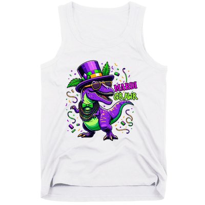 Mardi Grawr Trex Dino Costume Mardi Gras Tank Top