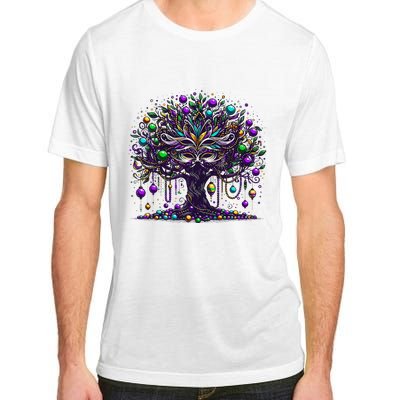 Mardi Gras Tree Beads New Orleans 2024 Festival Bead Adult ChromaSoft Performance T-Shirt