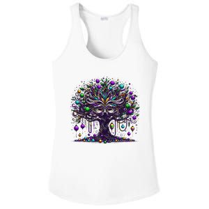 Mardi Gras Tree Beads New Orleans 2024 Festival Bead Ladies PosiCharge Competitor Racerback Tank