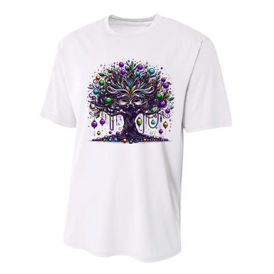 Mardi Gras Tree Beads New Orleans 2024 Festival Bead Performance Sprint T-Shirt