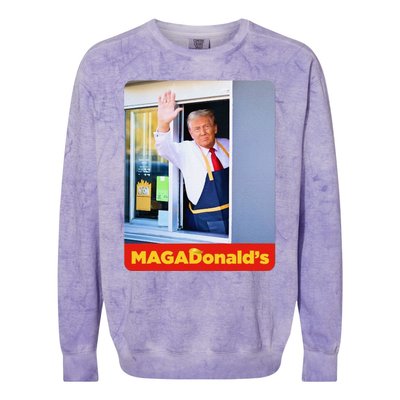 Magadonalds Gift Trump Funny Colorblast Crewneck Sweatshirt