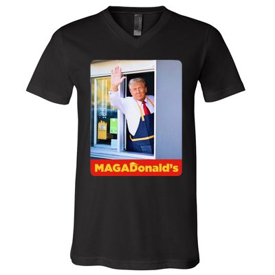 Magadonalds Gift Trump Funny V-Neck T-Shirt