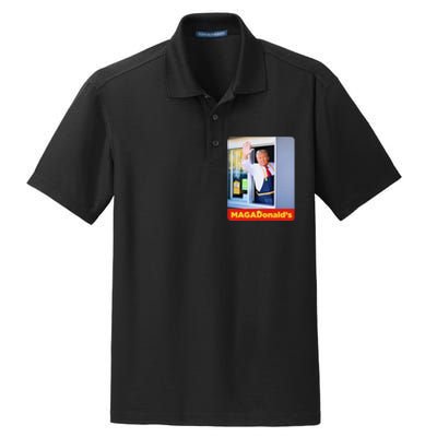 Magadonalds Gift Trump Funny Dry Zone Grid Polo