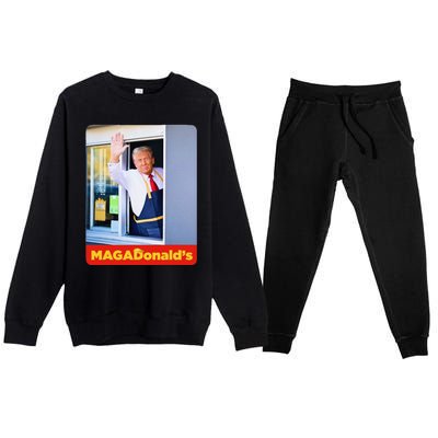 Magadonalds Gift Trump Funny Premium Crewneck Sweatsuit Set