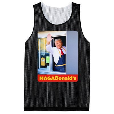 Magadonalds Gift Trump Funny Mesh Reversible Basketball Jersey Tank