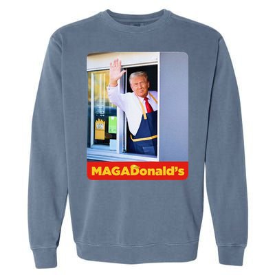 Magadonalds Gift Trump Funny Garment-Dyed Sweatshirt